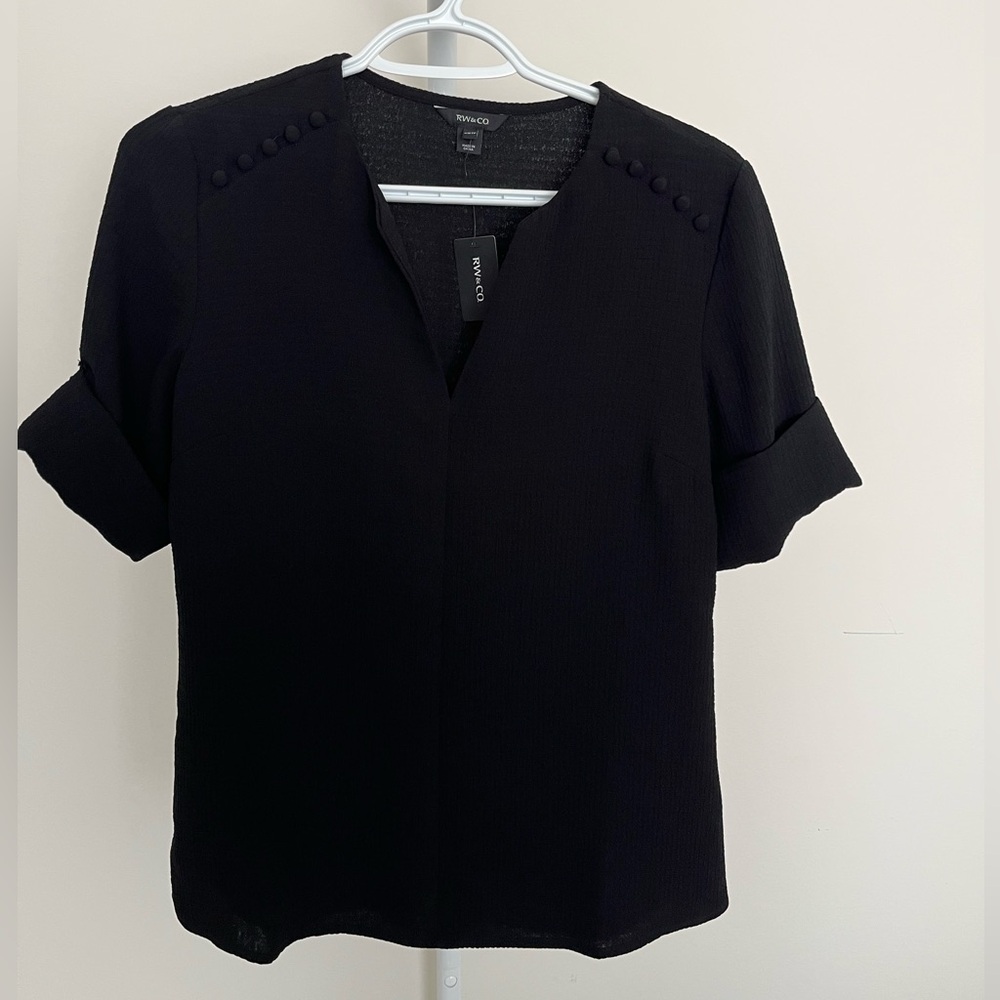 RW & Co. Workwear Short Sleeve Blouse
